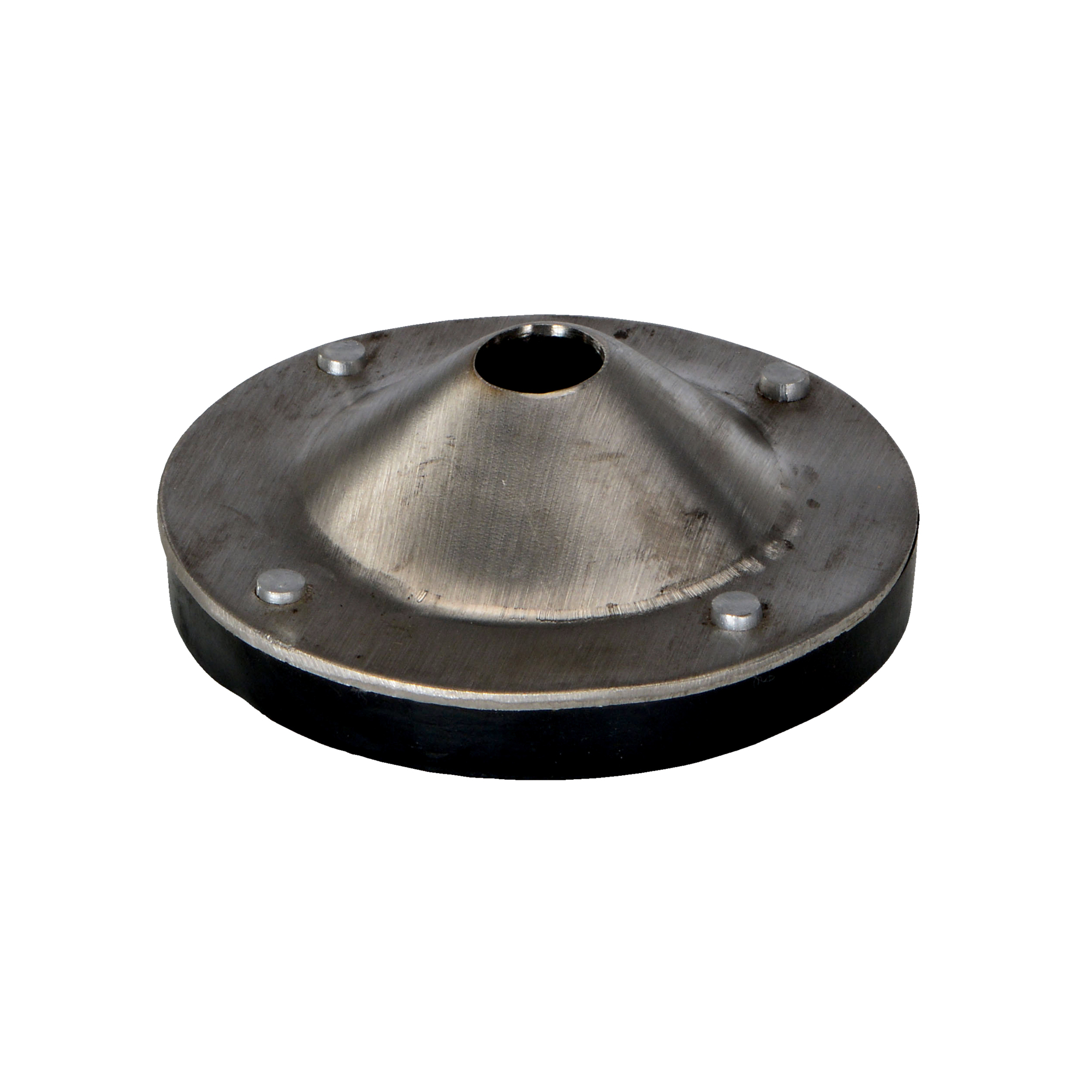 Vestil Leveling Jack Replacement Pads - 5-Ton Capacity, 1.5in. Max Lift Height, Rubber Bottom, Model# LJ-PAD-SS